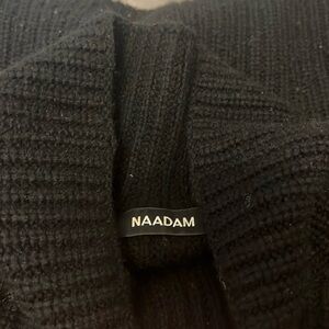 Black NAADAM cashmere wool sweater blend.